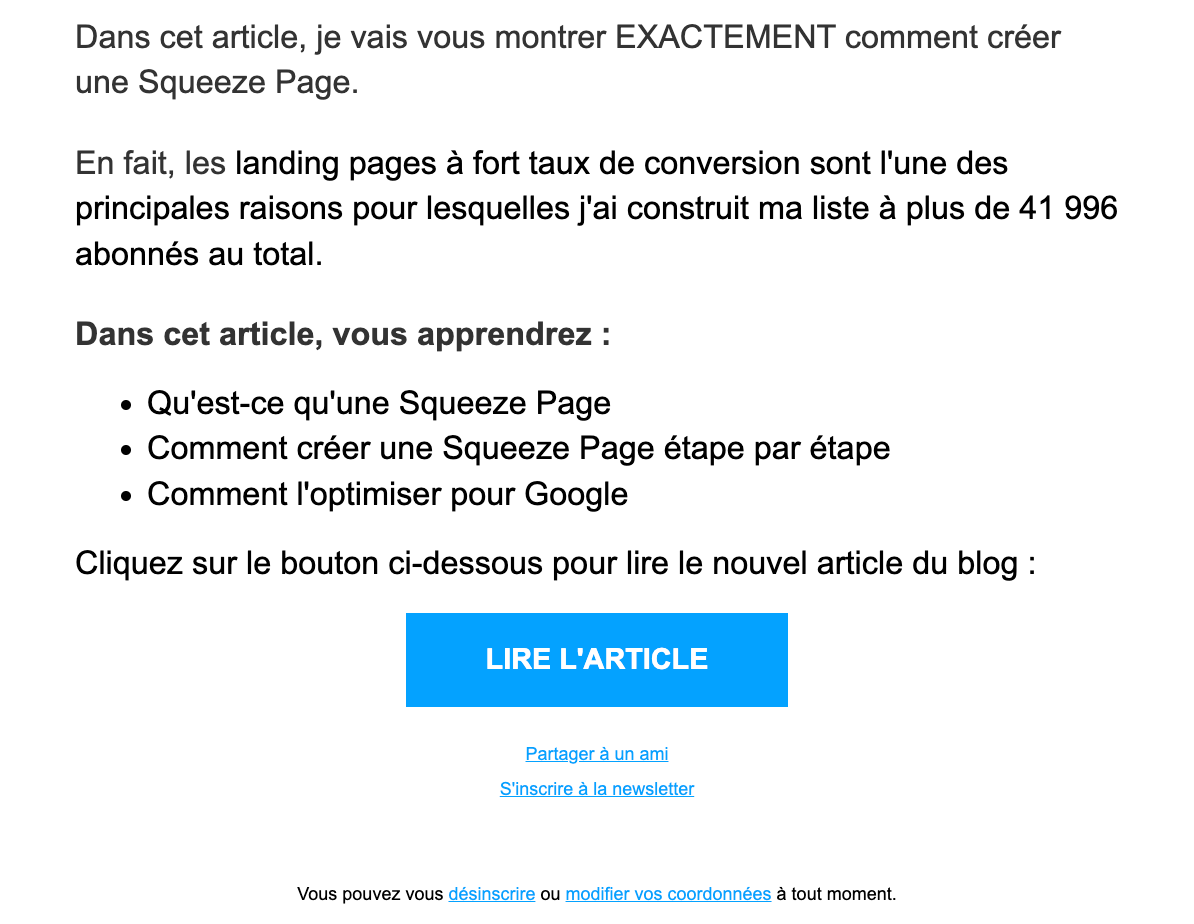 marketing par email