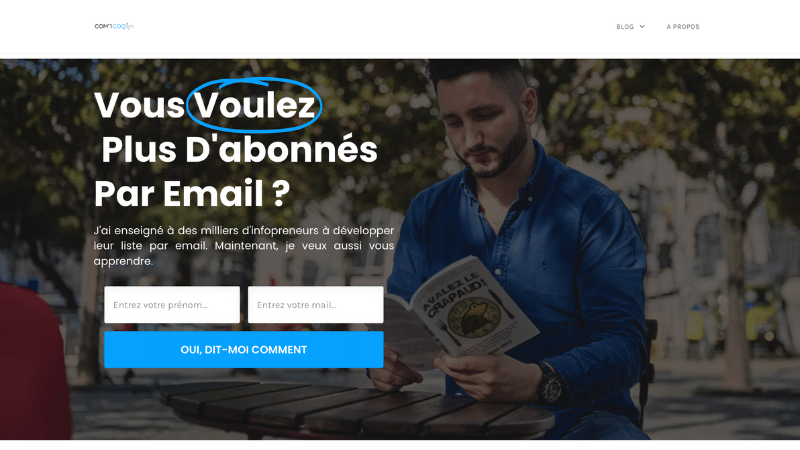 formulaire d'inscription par e-mail