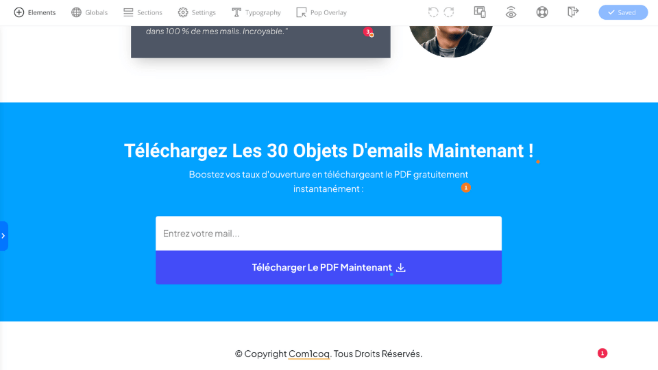 créer une landing page sur wordpress