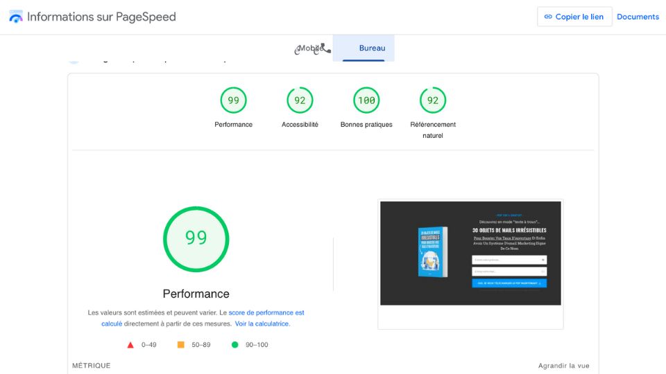 optimisation de landing page